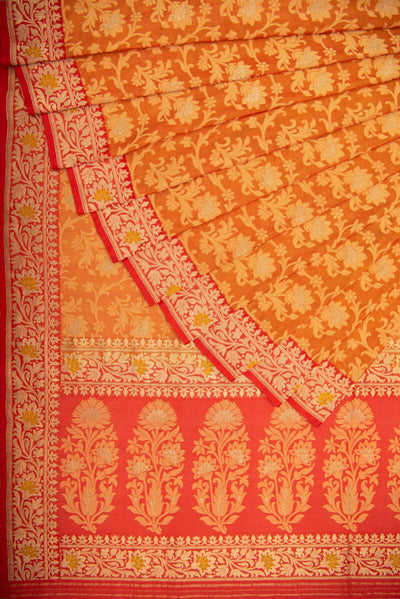 Banarasi Silk Georgette Saree - www.artisansaga.com