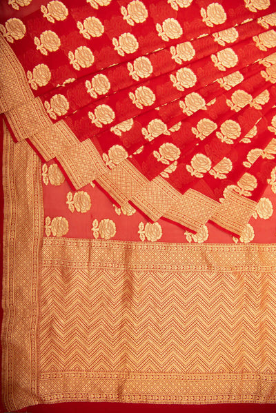 Banarasi Gerogette Saree - www.artisansaga.com